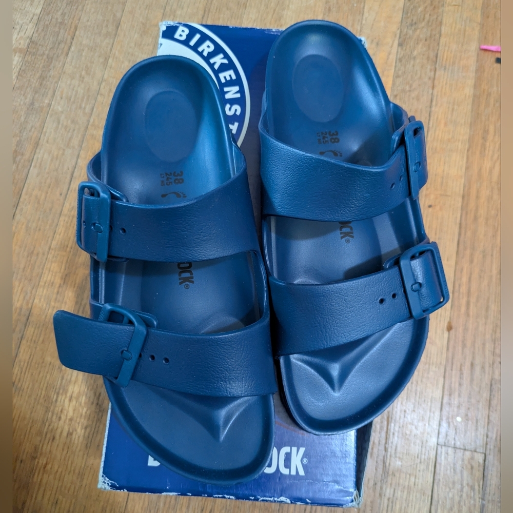 Birkenstock Navy Double-Strap Sandals